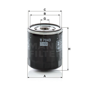 Фильтр масляный MANN-FILTER W 7043